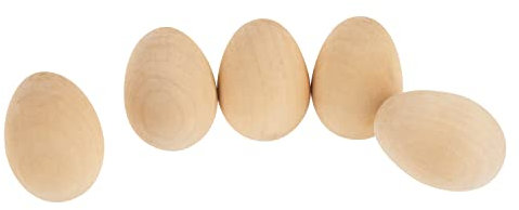 VBS Holz-Eier 5 Stück 60 x 45 mm Ostern Ostereier Holzeier