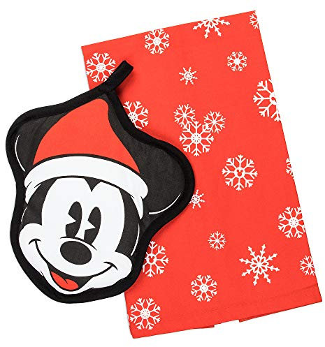 Disney Mickey Mouse Holiday Pot Holder and Towel Set