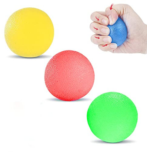 Hand Therapie Bälle, Handtherapie-Bal, Silikon Handtrainer, 3er-Set, Finger-, Handgelenk-, Arthrose-Training, Hand Therapie Übungs, Lindert Stress