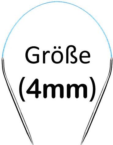 40cm Rundstricknadel für Socken Metall Stricknadeln Rundstricknadeln Set 4MM