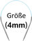 40cm Rundstricknadel für Socken Metall Stricknadeln Rundstricknadeln Set 4MM