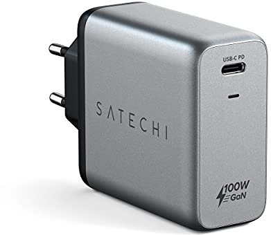 SATECHI 100W USB-C PD Wandladegerät, Leistungsstarke GaN-Technologie, für M2/ M1 MacBook Pro/Air, M2/ M1 iPad Pro/Air, iPhone 16/16 Pro, 15 Pro Max/15 Pro/15/15 Plus