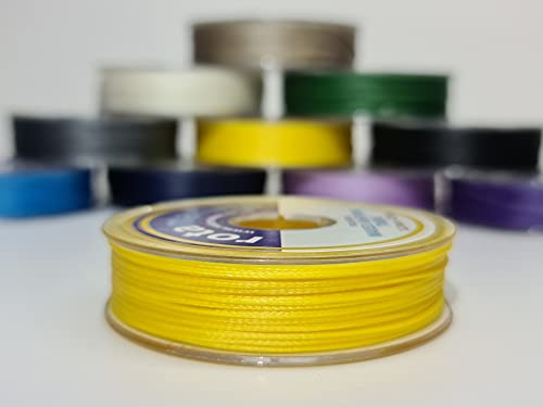 Bobine de fil ciré en polyester - 1 mm - 25 m - Jaune
