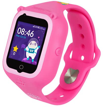 SoyMomo - Intelligente Uhr für Kinder Space 2.0 - Smartwatch für Kinder mit GPS, Anrufe und Videotelefonie, Unbekannte Nummern Sperre - WiFi - Kinderortungsgerät mit SOS-Taste - Wasserfest - Pinke