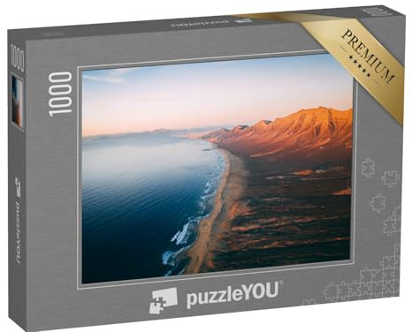 puzzleYOU: Puzzle 1000 Teile „Luftaufnahme: Panorama von Cofete, Fuerteventura“ – aus der Puzzle-Kollektion Fuerteventura