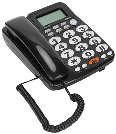 VBESTLIFE Corded Desk Phone,Large Buttons Corded Landline,for Home Office Hotel Rooms,Caller ID,Hands Free Call