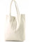 modamoda de T163 Damen Leder Shopper Schultertasche Large mit Innentasche handmade in Italy, Farbe:Creme2021