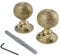 A.B Hardware Solid Unlacquered Brass Beehive Style Door Knob Pair New Knobs Set Internal Interior - AB Hardware, Black