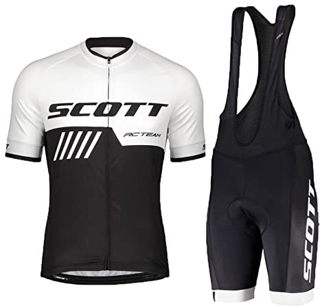 HOMTOL Herren Fahrrad Anzüge Kurzarm Fahrrad Trikot set Atmungsaktive Radtrikot Fahrradbekleidung Set Schnelltrocknend Radler Shirt + Radhose/Trägerhose mit Sitzpolster für Radsport