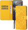 IMEIKONST Compatible with Samsung Galaxy A50 Flip Case, Premium Leather Retro Phone Case Notebook Wallet with Card Holder Magnetic Closure Shockproof Cover for Samsung A50 / A30S. Yellow XCH