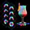 MEDOYOH Lot de 8 dessous de verre carrés LED multicolores ou blancs pour boissons, acrylique étanche, bouton ON/OFF et 3 modes d'éclairage