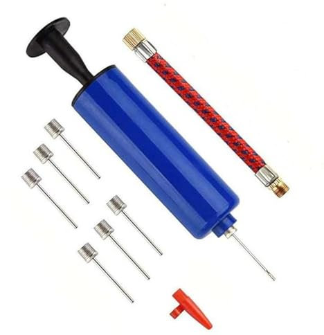 Luftpumpe Ballpumpe Ventiladapter Inflator mit 7 Nadeln 1 Düsen und 1 Ventil Adapter für Handball ,Basketball, Fußball, Volleyball, Rugby Ball, Luftballons, Swimming Ring und Andere Aufblasbare Bälle