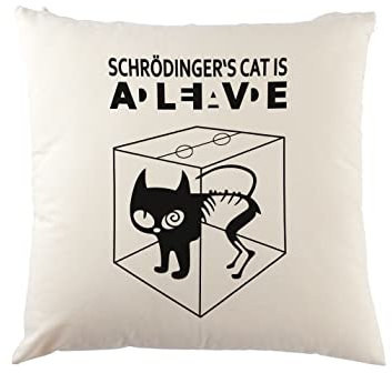 Urban Backwoods Schrödinger's Cat is Alive Dead I Kissen Dekokissen