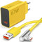 67W Chargeur Rapide et Câble USB C 1m pour Redmi Note 14 13 12 Pro,ACOCOBUY Chargeur Turbo pour Mi 14T/13T/13 Lite/12/12 Lite/12X/11T/Pad 7/6/5 pour Redmi Note 14S/13/12/11s/10 Pro POCO X7/X6/M6/X5/X4