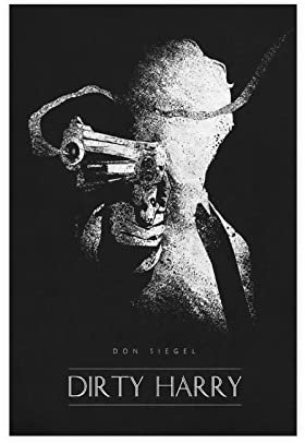 KOURT Dirty Harry Poster, klassisches Filmposter, Leinwand, Schlafzimmer, Dekoration, Sport, Landschaft, Büro, Raumdekoration, Geschenkrahmen: 30 x 45 cm