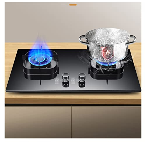 75CM Double Burner 5.2KW-high Firepower, Accidental Flameout Protection Device, Gas Stove With Hose, Suitable For Family Kitchen, Camping And Garden Dining (Size : NG)