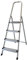 LEMODO Trittleiter 4 Stufen klappbar | Klappleiter aus Aluminium | Stehleiter bis 150kg belastbar | Haushaltsleiter mit 80 cm Arbeitshöhe | Treppenleiter mit Sicherheitsbügel
