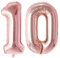 Vthoviwa 40 Zoll/18 Farbens Luftballon Zahlen 10 Rosegolden, Helium Luftballon 10. Geburtstag Foil Ballon, 0123456789,10-19,20-25,30,40,50,60,70,80,90, Folienballon 10 Party Dekoration