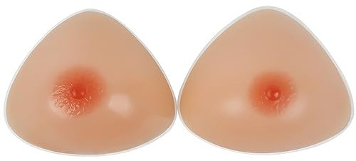 Vollence Une Paire de Formes de Seins en Silicone Triangle en Gel de Silicone Faux Seins pour Prothèses de Mastectomie Crossdressers Transgenres Inserts de Soutien-Gorge en Taille D