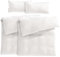 Pure Label Musselin Bettwäsche 135x200 4-teilig bestehend aus Bettbezug 135 x 200 cm 2er Set, Kissenbezug 40x80 cm 2er Set aus Baumwolle - Traumhaft kuschelige Bettwäsche-Sets in weiß
