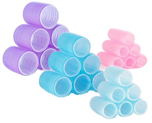 47 Stück Lockenwickler Hair Rollers Große Locken Haare Locken Ohne Hitze Hair Curler mit 20 Haarklammern und 2 Kämmen für alle Kurzen, Mittleren Oder Langen Haare (47 Stücke)
