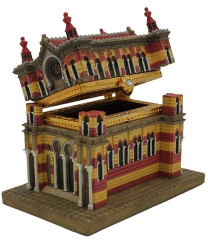 Majestic Giftware Musik-Schmuckschatulle für Frauen (RM-UR-99057-M) | 4 x 3 x 5 cm Keramik-Schmuckkoffer & Organizer | Design der Jubiläumssynagoge | idealer Schmuck-Organizer für Geschenke und