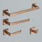 Set di accessori per bagno in oro rosa Porta accappatoio in acciaio inossidabile Porta asciugamani Porta rotolo di carta igienica Anello porta asciugamani Accessori per il bagno, Oro rosa spazzolato