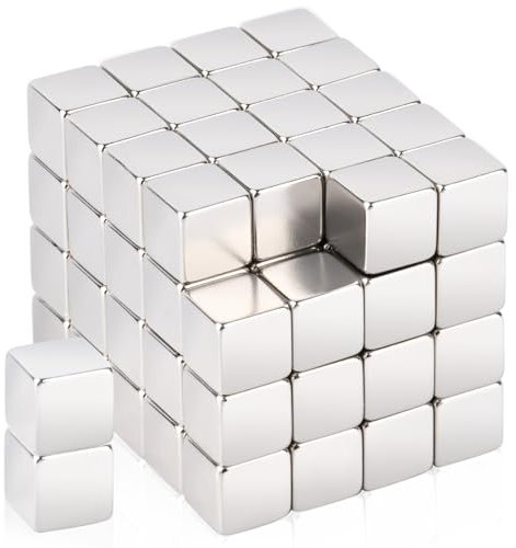 MIN CI 80 Stück Magnete für Magnettafel, 8x8x8mm Magnete Stark Mini Magnete Stark Klein Magnet Neodym Magnete Extra Stark Kühlschrank Tafelmagnete Fotos Whiteboard Magneten