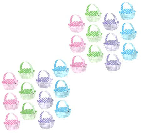 VILLFUL 24st Osterkorb Osterkörbchen Selber Machen Eier Dekorieren Handkorb Papier Tragbar