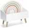 Zeller 13538 Kinder-Aufbewahrungstruhe Rainbow, MDF/Kiefer, ca. 58 x 28 x 52 cm