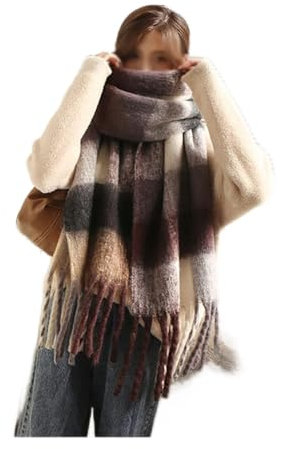 ANKERZENDE Winter Frauen Decke Lange Quaste Schals Weibliche Schal Wraps Dicke Foulard (CC)