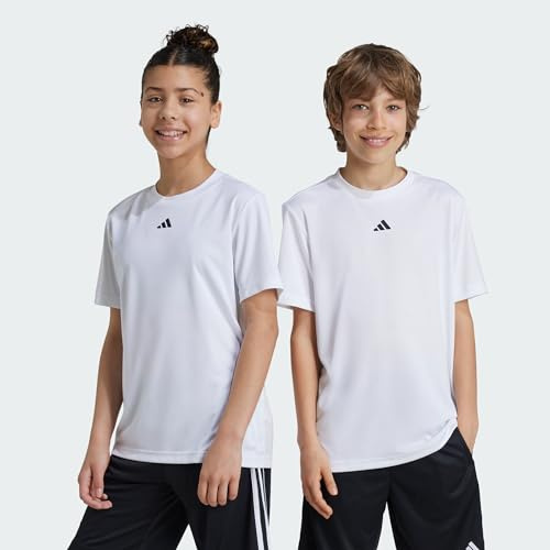 adidas Unisex Kinder Train Essentials Logo Regular Fit Junior Shirt, White/Black, 15-16 Years