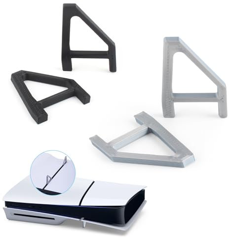 YWLRONG Support horizontal pour console PS5 Slim Support de base plate compatible avec Sony Playstation 5 Slim Disc Edition Accessoires (noir + gris)