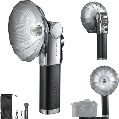 Godox Lux Master Retro-Kamerablitz Camera Flash 2.4G X Wireless GN25 HSS TTL 6000K Touchscreen-Steuerung für Canon,Nikon,Sony,Fuji DSLR Kamera,2900mAh Akku,Halterung,Ladekabel & Aufbewahrungstasche