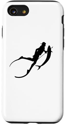 Custodia per iPhone SE (2020) / 7 / 8 Siluetta del pescatore subacqueo di pesca subacquea