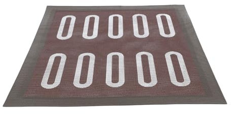 Tapis de cuisson creux noir en fibre de verre résistant à la chaleur et réutilisable