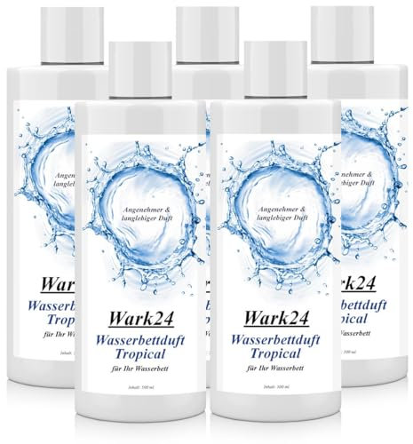 Wark24 Wasserbettduft Tropical 500ml - Der Duft basiert auf natürlichen Ölen - Angenehmer & langlebiger Duft für Ihr Wasserbett (5er Pack)