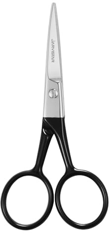 JARVISTAR Schwarze Nagelschere - 4 Zoll Scharfe Edelstahl-Präzisionsschere, Vielseitig Einsetzbar, Trimmen von Nagelrändern, Entfernen von Hornhaut Sowie Zum Schneiden von Bart und Augenbrauen