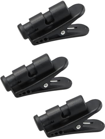 3 Pezzi Clip per Cavo per Auricolare, Morsetto per Filo per Cuffie Ruotabile a 360°, Morsetti per Cuffie Cablate, Clip Abbigliamento per Cavi delle Cuffie, Clip di Montaggio per Fili per Cuffie, Nero