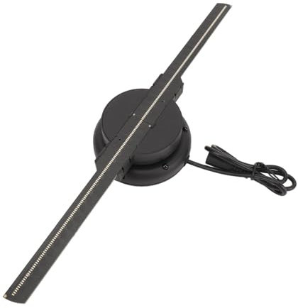 Ventola con Ologramma 3D, Proiettore Olografico 3D con Risoluzione 1024x224 con 224 Perline LED, Telecomando, Adatto per Aziende, Insegne di Negozi, Bar (Spina europea 100-240 V)