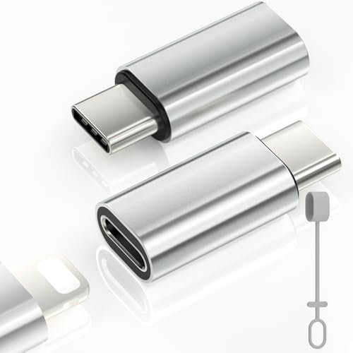 Zestiq 2 Pack Lightning to USB C Adapter for iPhone 16/16 Pro/16 Pro Max/16 Plus/iPhone 15/15 Pro, Samsung S24/S23, iPad, Support Charging and Data Transfer, Not for Audio/OTG/Headphone/Earbuds