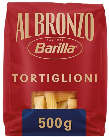 Barilla Pasta Al Bronzo Tortiglioni 1x500g I aus Bronze-Formen, perfekte Saucenhaftung auf die italienische Art, 100% hochwertiger Hartweizen