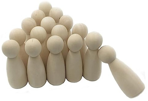 Operitacx 10stücke Diy Natur Holz Peg Puppen Mensch Figuren Hochzeit Kuchen Topper Bastelmaterialien Für Junge Mädchen Und Familien