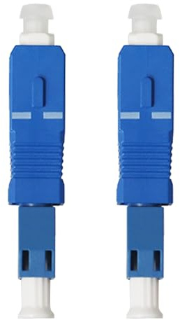 NineSSJLY Glasfaser Adapter – 2 Stück SC Stecker auf LC Kupplung, Konverter für FritzBox, Modem & Anschlussdose, kompatibel mit LC/SC APC