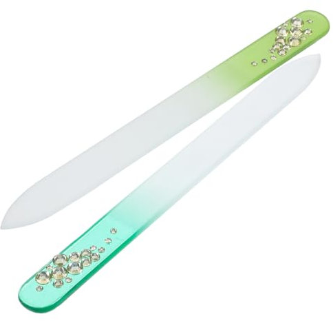 MOTHNUR per Unghie in Vetro Colorate 2 Pezzi Strumenti per Manicure e Pedicure Adatta per Unghie Naturali e per e Domestico