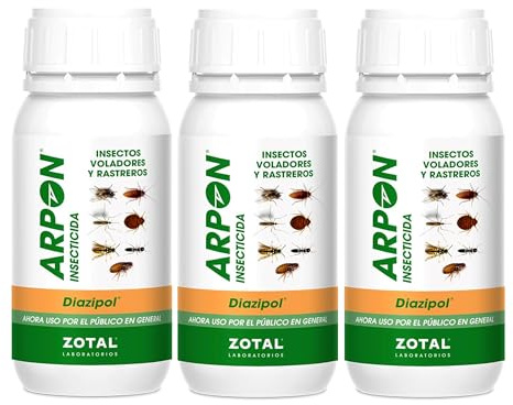 Zotal - Pack 3 Unidades de 250 ml - (750 ml en total) - Insecticida Insectos Voladores y Rastreros con Efecto Residual