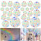 simarro 26 Stück Prisma Fensteraufkleber für Vogelschläge, Suncatcher Sticker Kreisförmig Sonnenfänger Vogelschutz Regenbogen Fensterfolie Aufkleber für Glasscheiben Türfenster Schlafzimmer