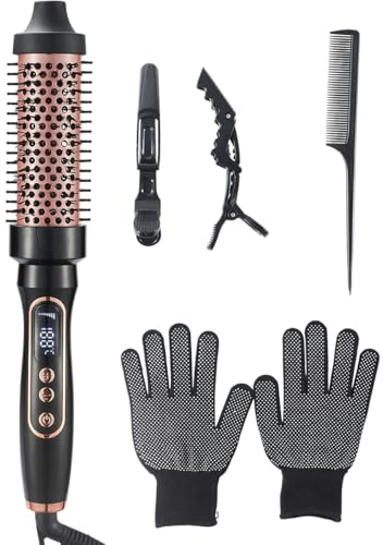 Thermobürste, Thermal Brush Volumen Haar Kamm, Heiße Rundbürste für Lange und Kurze Haar, Lockenbürste für Glätten und Volumen