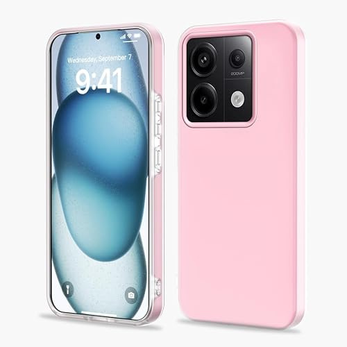 YUXING Cover per Xiaomi Redmi Note 13 Pro 5G/Poco X6 5G | Custodia Antiurto in PC&TPU,Finitura Opaca Anti-Impronte,Anti-Graffio,Design Elegante per Lavoro e Uso Quotidiano(Rosa)