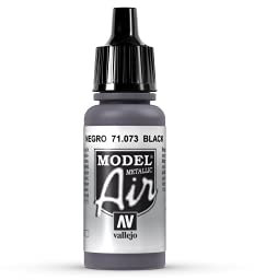 Vallejo Model Air Flacon de peinture acrylique 17 ml noir métallique